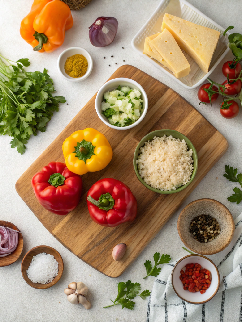 How to Make Delicious Stuffed Bell Peppers at Home ingredients