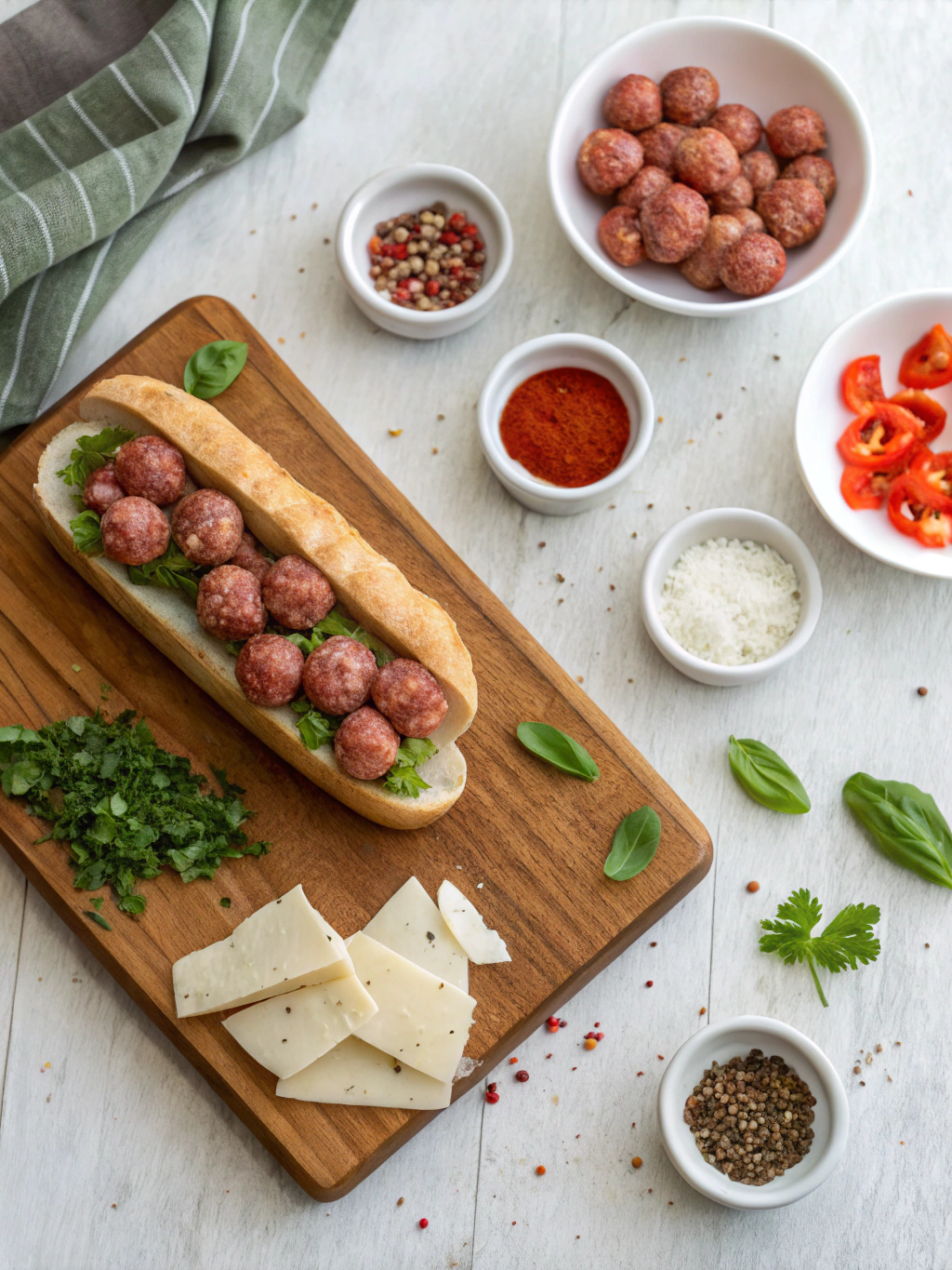 Italian Meatball Submarine Sandwich Recipe ingredients