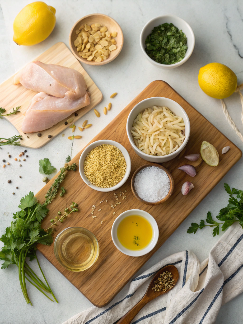 Lemon Chicken Orzo Soup Recipe ingredients