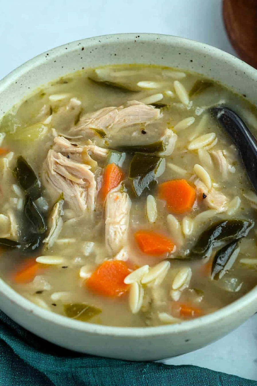 Lemon Chicken Orzo Soup Recipe