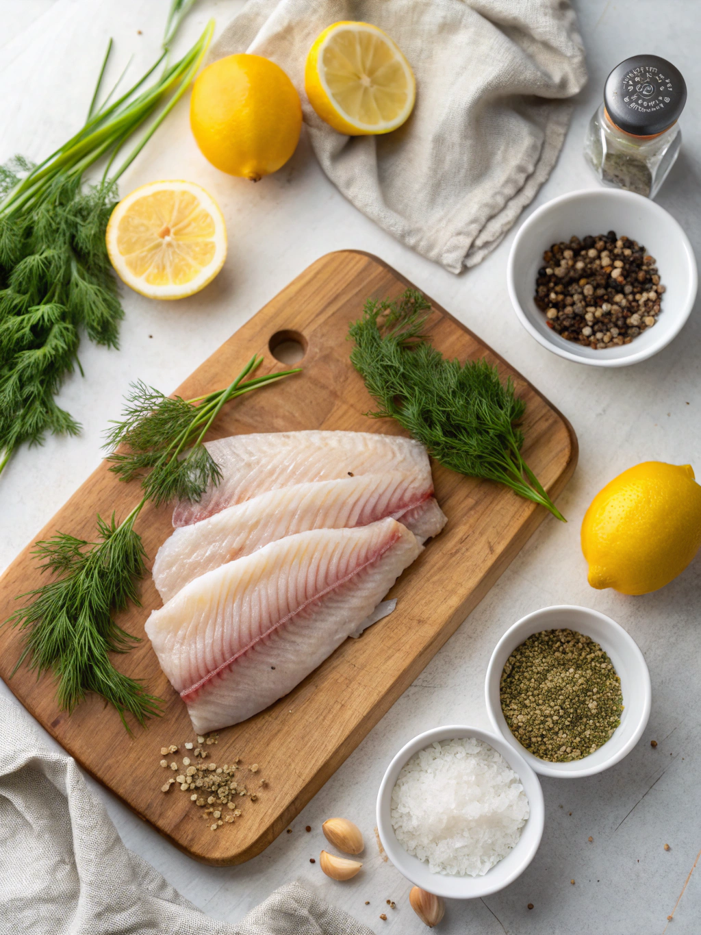 Lemon Dill Baked Tilapia Recipe ingredients