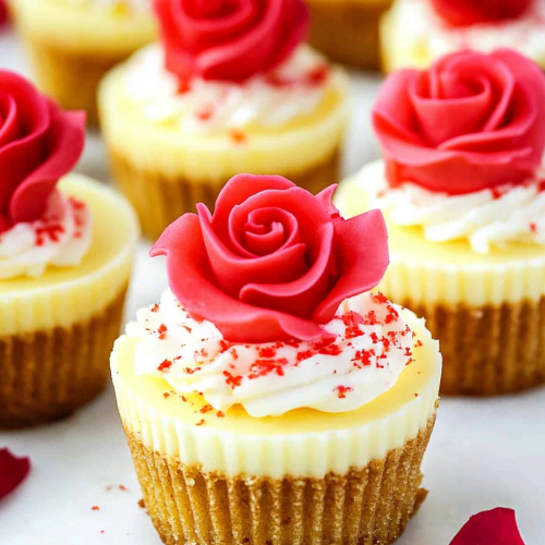Mini Rose Cheesecakes Recipe