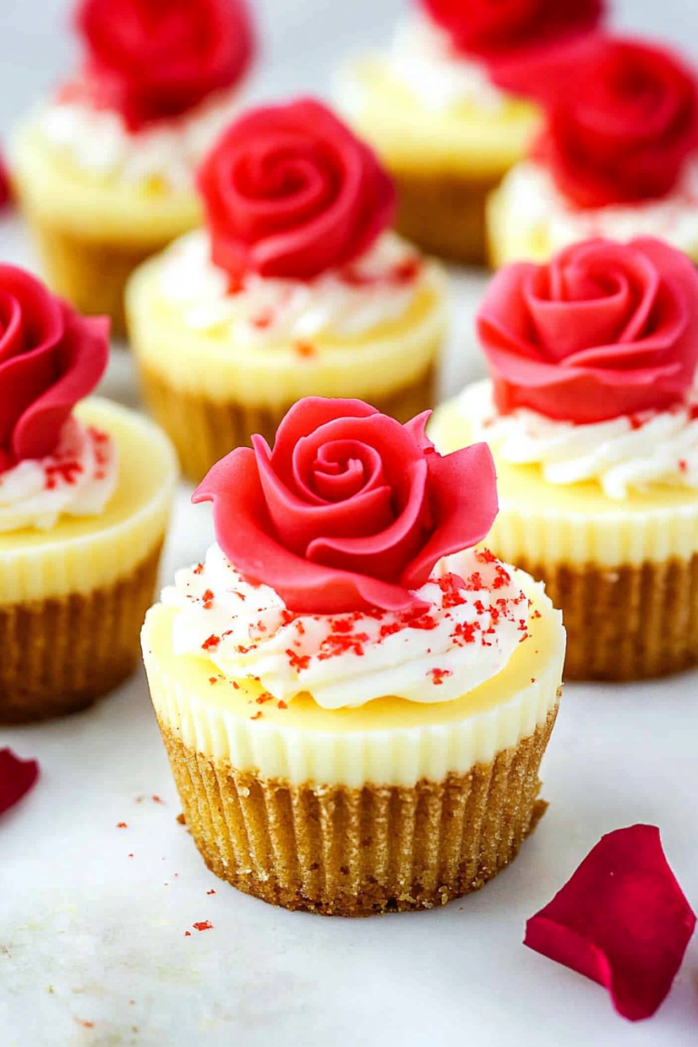Mini Rose Cheesecakes Recipe