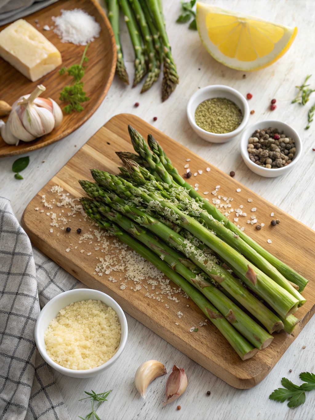 Oven Roasted Asparagus with Garlic and Parmesan Recipe ingredients
