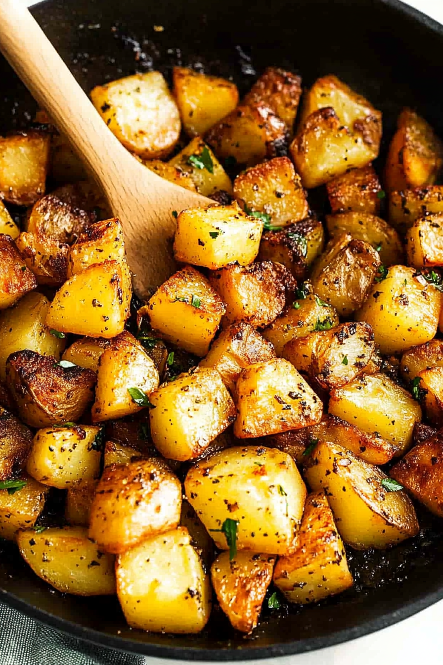 Pan-Fried Potatoes Recipe: A Perfect Side Dish  Final Dish Presentation