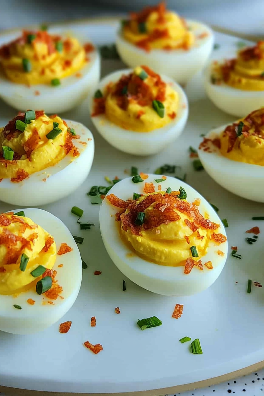 Perfect Recipe for Traditional Easy-to-Make Deviled Eggs Final Dish Presentation