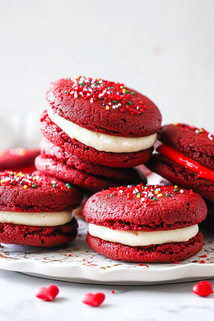 Red Velvet Cookie Sandwiches Recipe