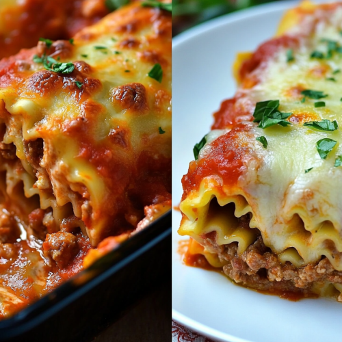 Sausage and Triple Cheese Lasagna Roll-Ups Recipe