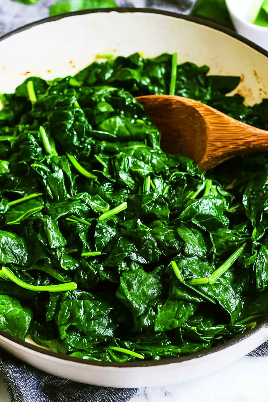 Sauteed Spinach Recipe - A Simple and Healthy Side Dish Final Dish Presentation