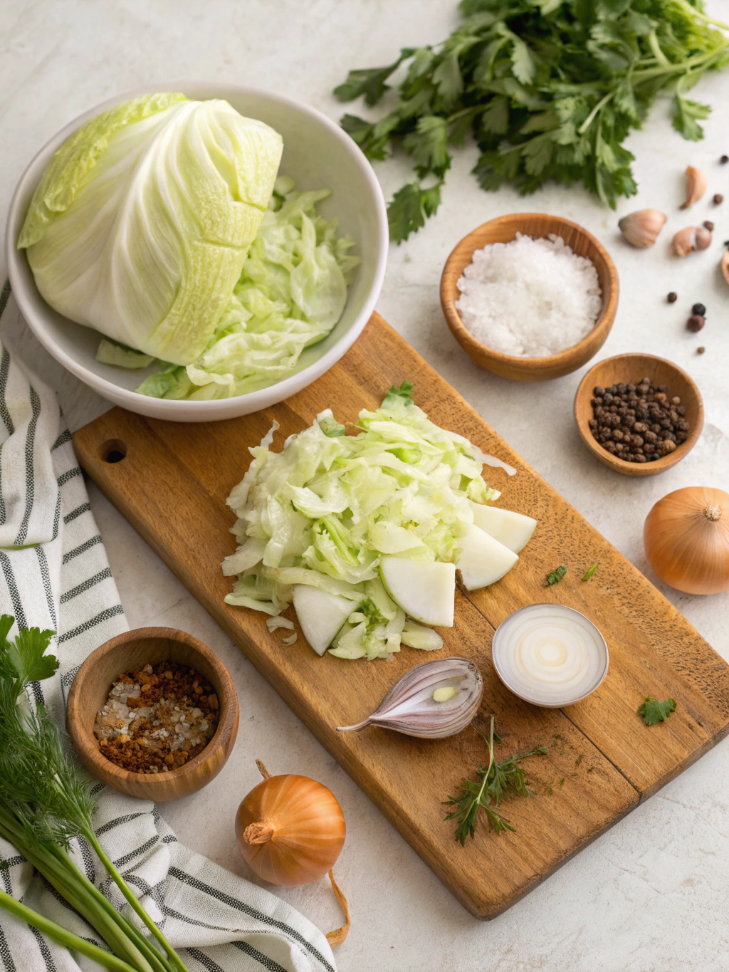 Savor the Flavor of Classic Southern Fried Cabbage ingredients