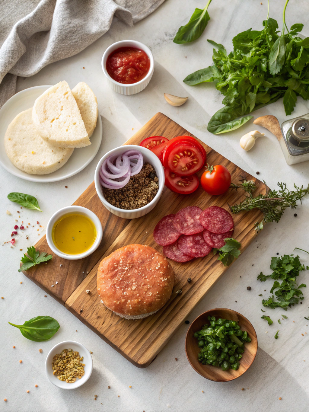 Savory Pizza Burger Recipe  ingredients