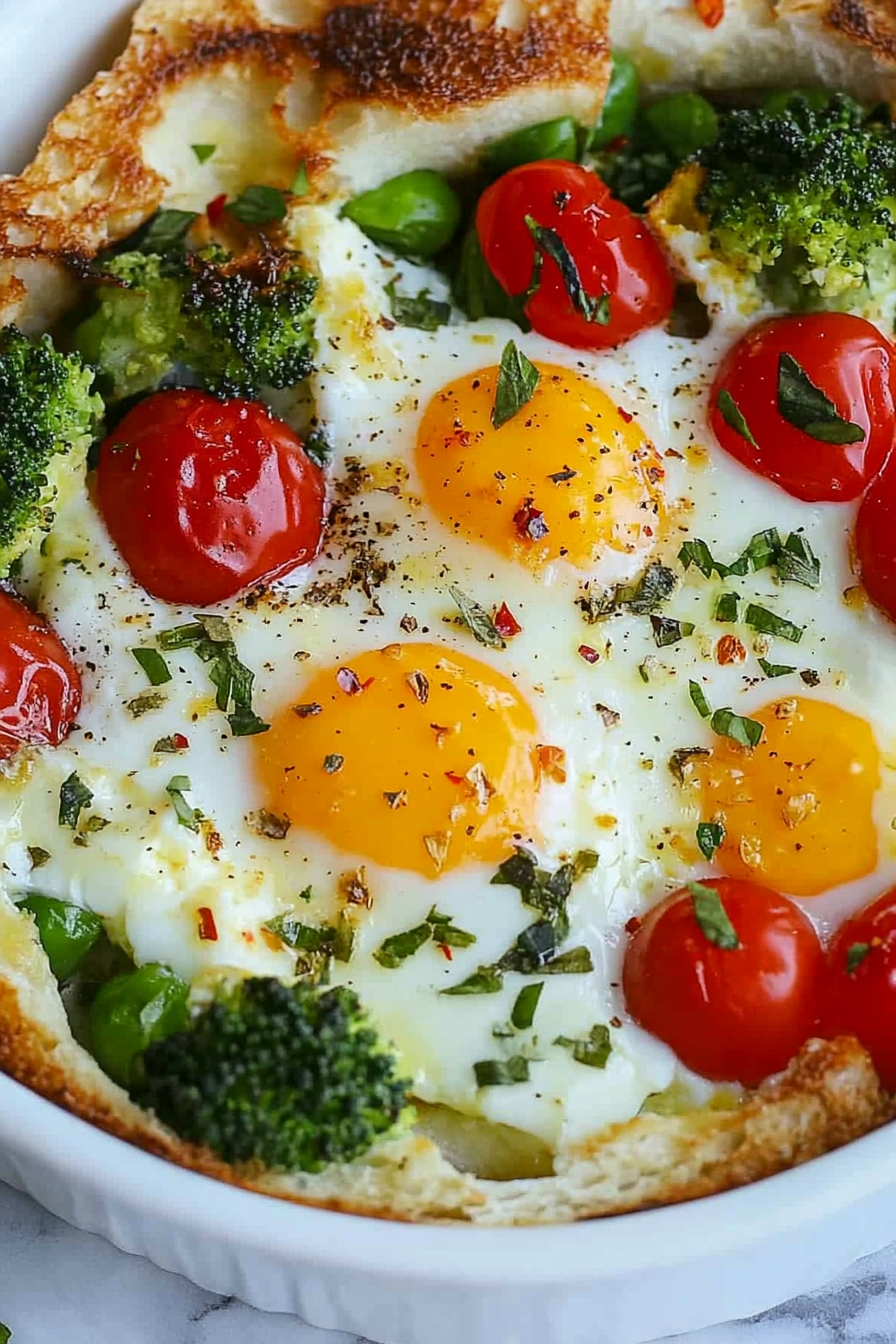 Simple Oven-Baked Eggs Recipe Final Dish Presentation