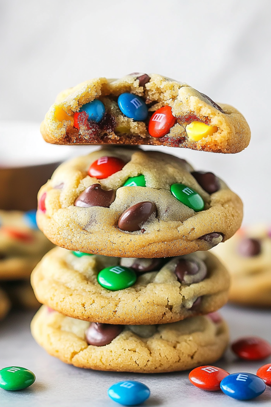 Soft Baked M&M Cookies Recipe