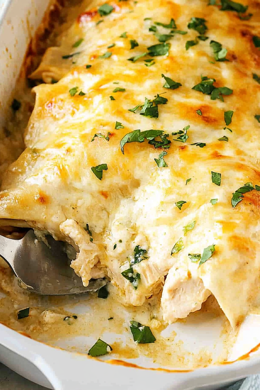 Sour Cream Chicken Enchiladas Recipe Final Dish Presentation
