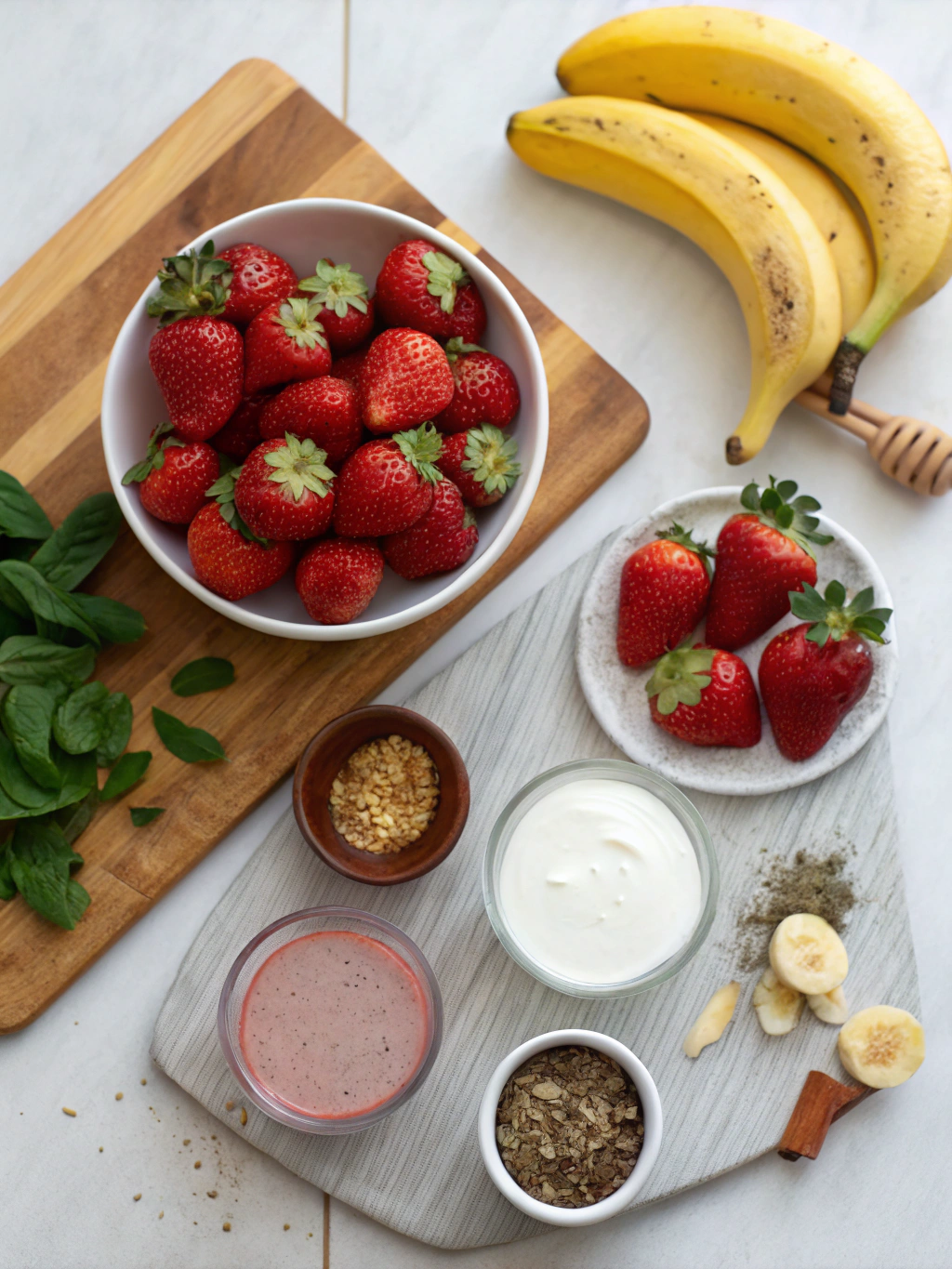Strawberry Banana Smoothie Recipe  ingredients