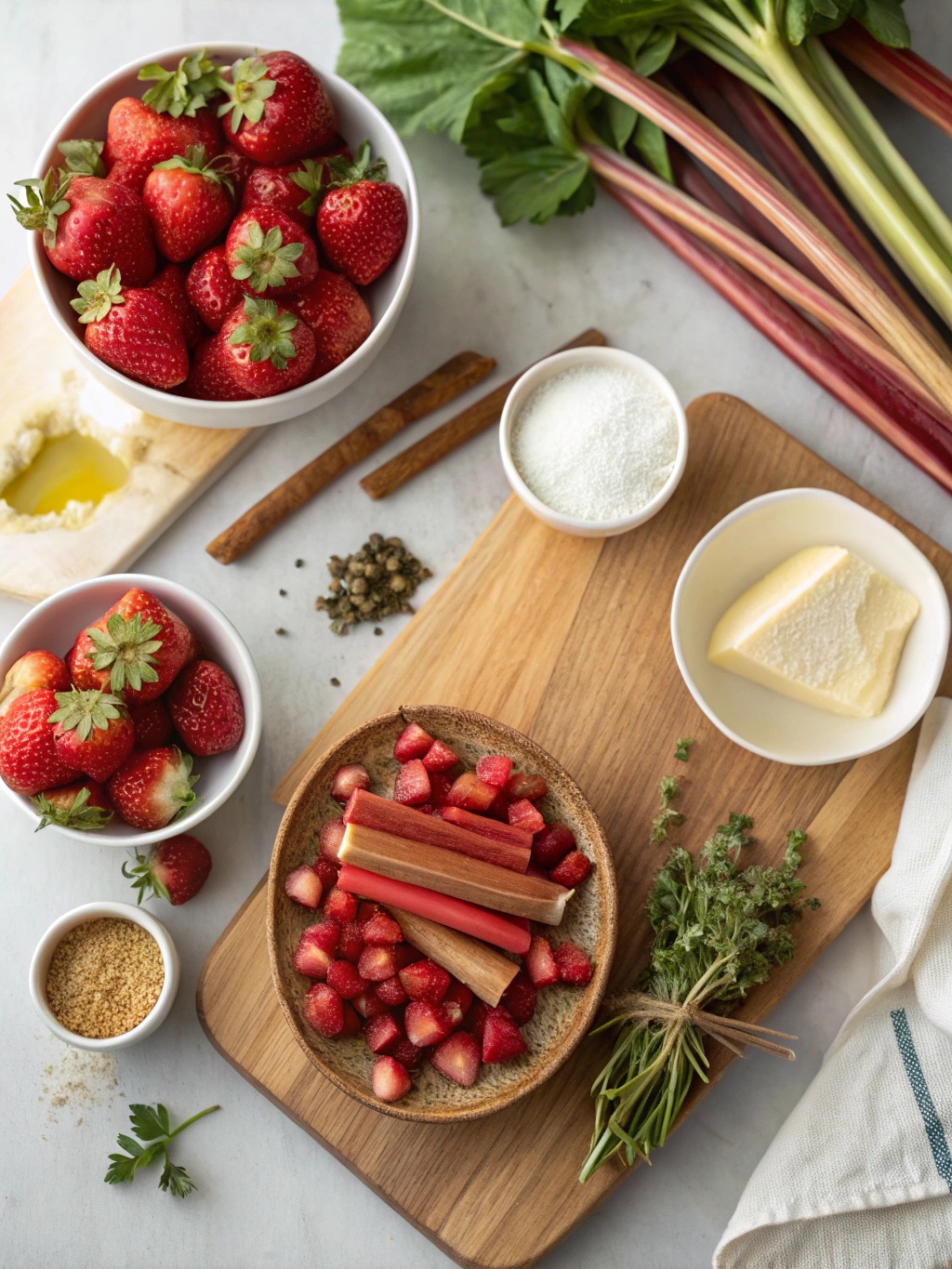 Strawberry Rhubarb Pie Recipe ingredients