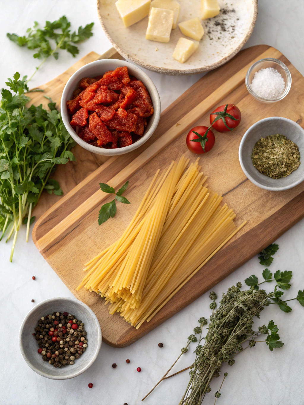 Sun-Dried Tomato Pasta Recipe ingredients