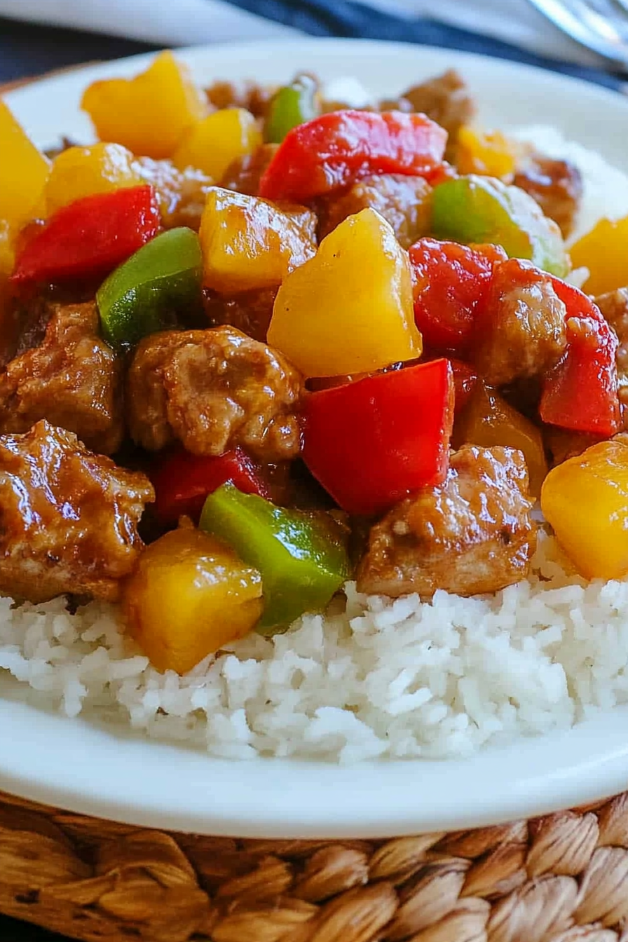 Sweet and Sour Pork Recipe Final Dish Presentation