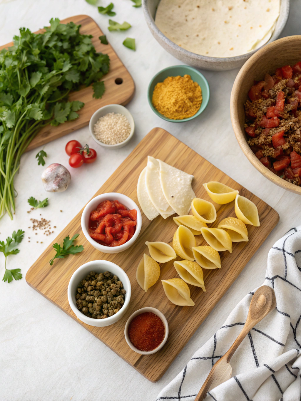 Taco Stuffed Pasta Shells Recipe ingredients