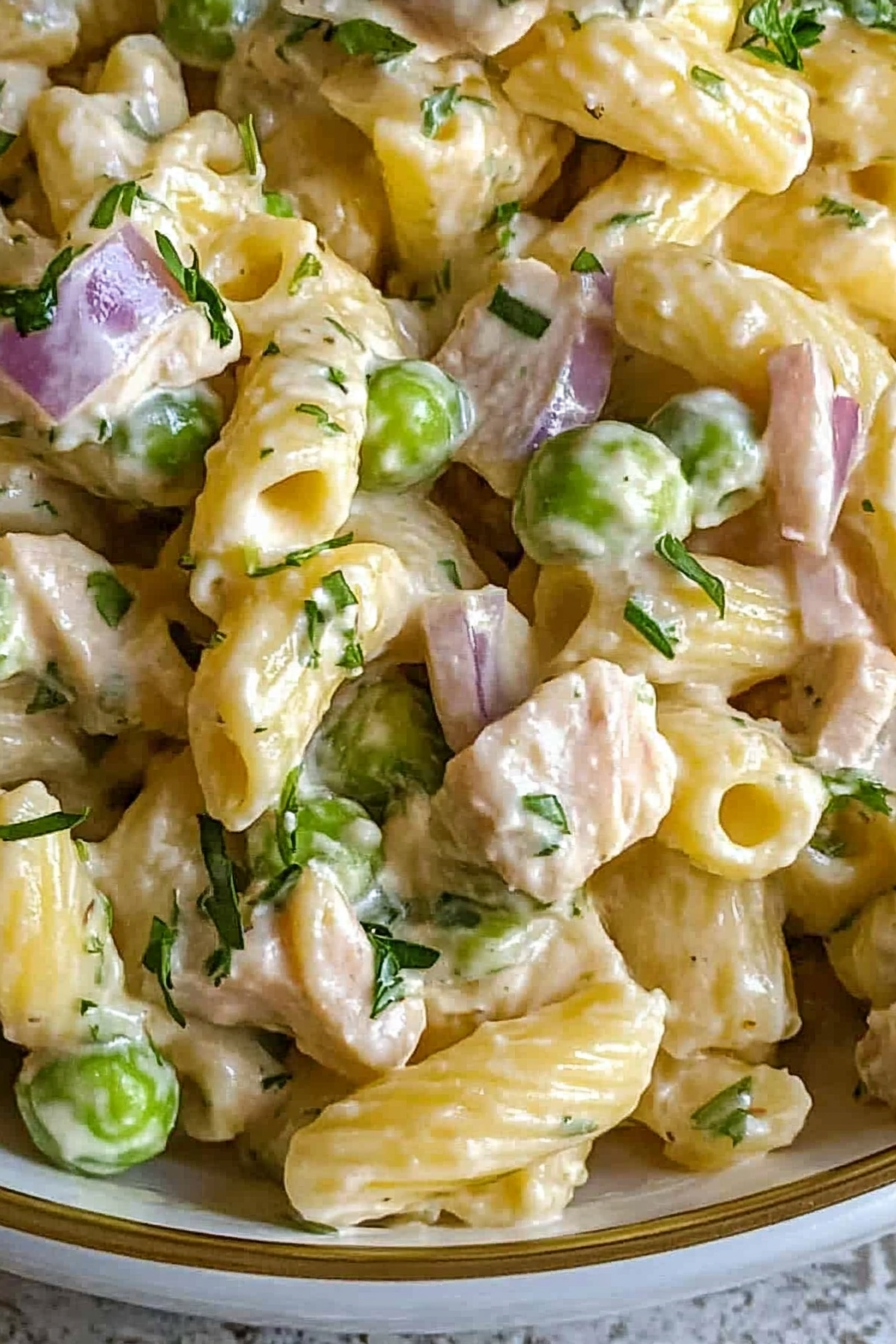 Tuna Pasta Salad Recipe Final Dish Presentation
