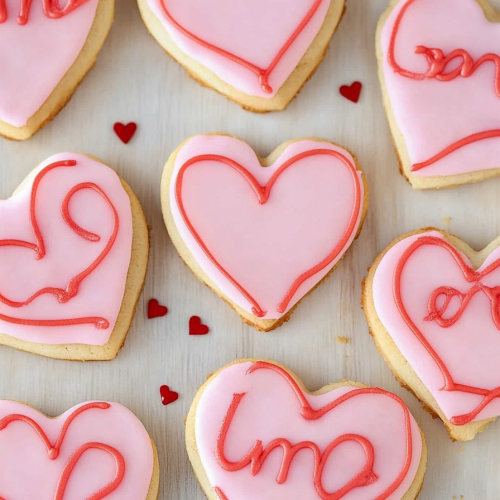 Valentine's Day Heart Cutout Cookies Recipe