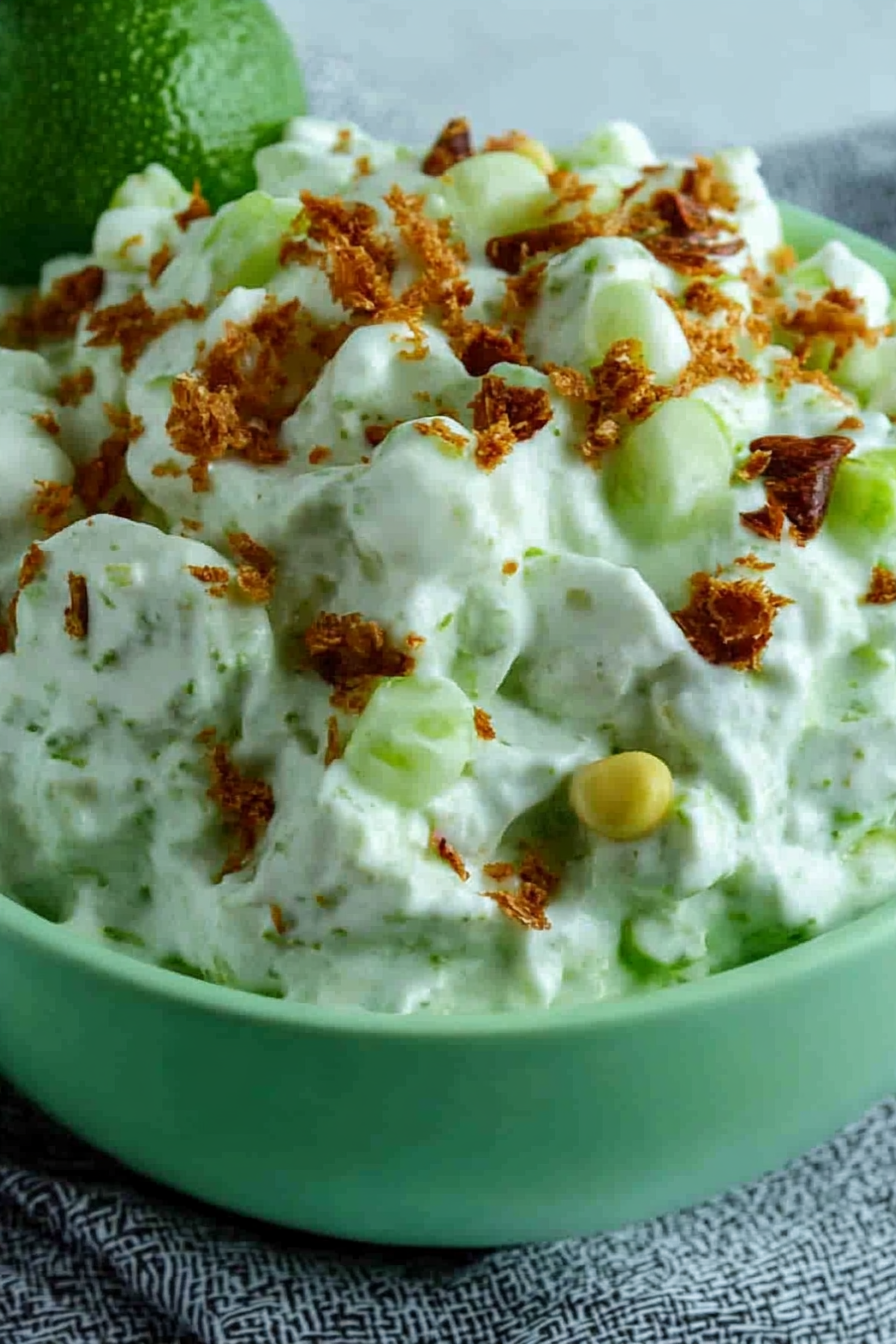 Watergate Salad Recipe Final Dish Presentation