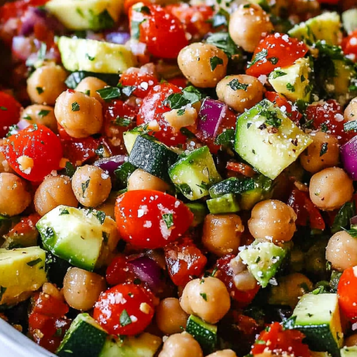 Zucchini, Chickpea, and Avocado Salad Recipe