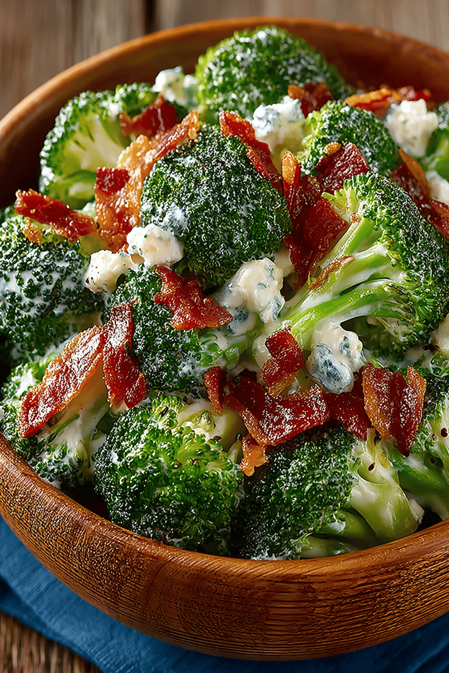 Amish Broccoli Salad Recipe final dish beautifully presented and ready to serve