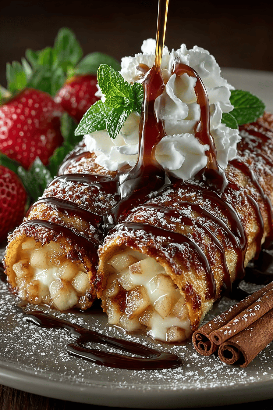Apple Pie Enchiladas Recipe A Sweet Twist on a Classic Dessert final dish beautifully presented and ready to serve