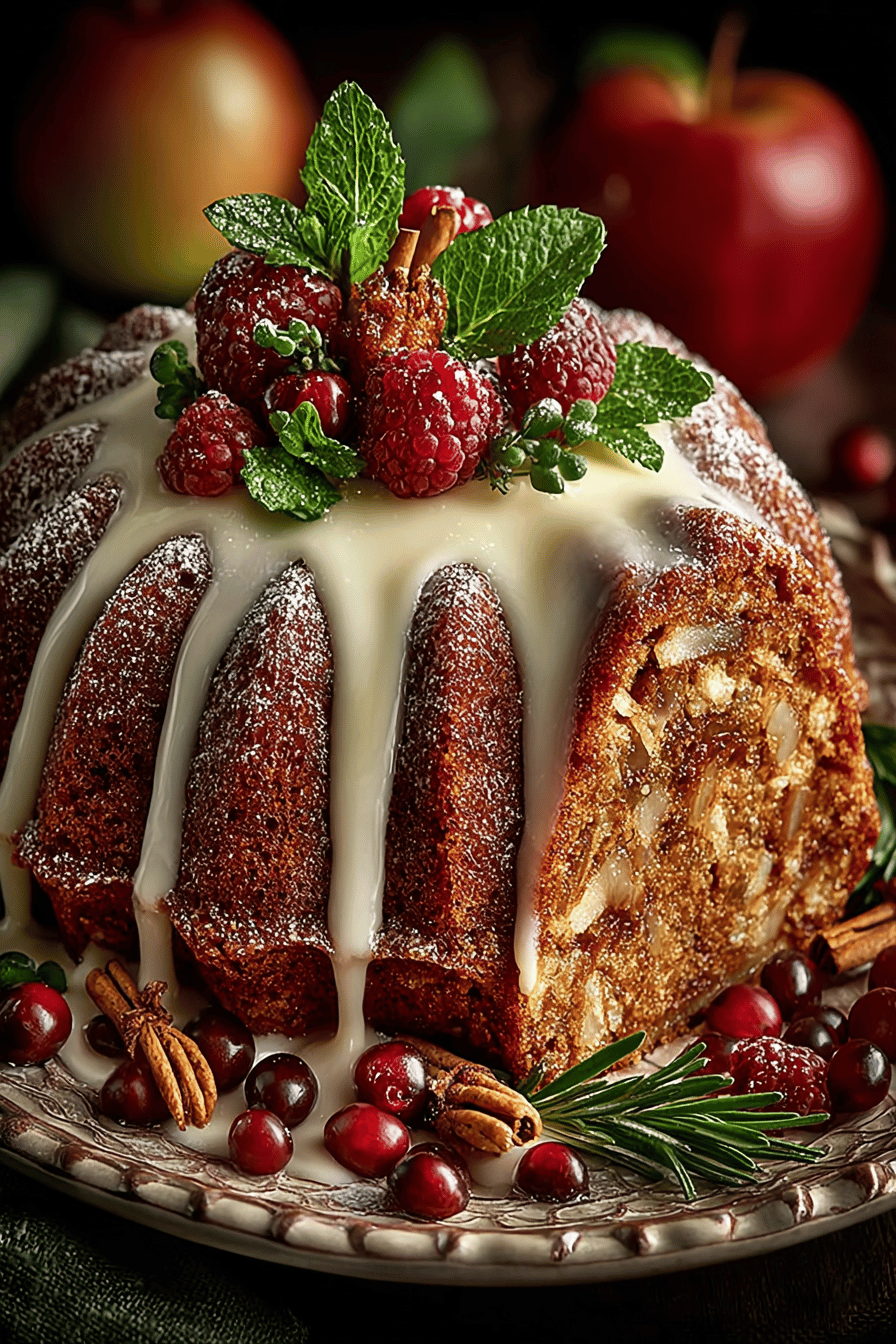 Autumn Glory Apple Bundt Cake Recipe final dish beautifully presented and ready to serve