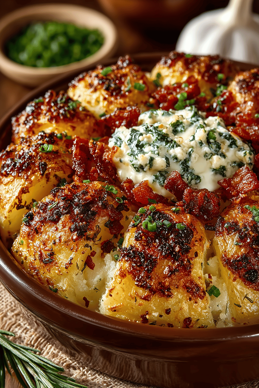 Bacon-Infused Baked Potato Casserole Recipe slice on plate showing perfect texture and swirl pattern