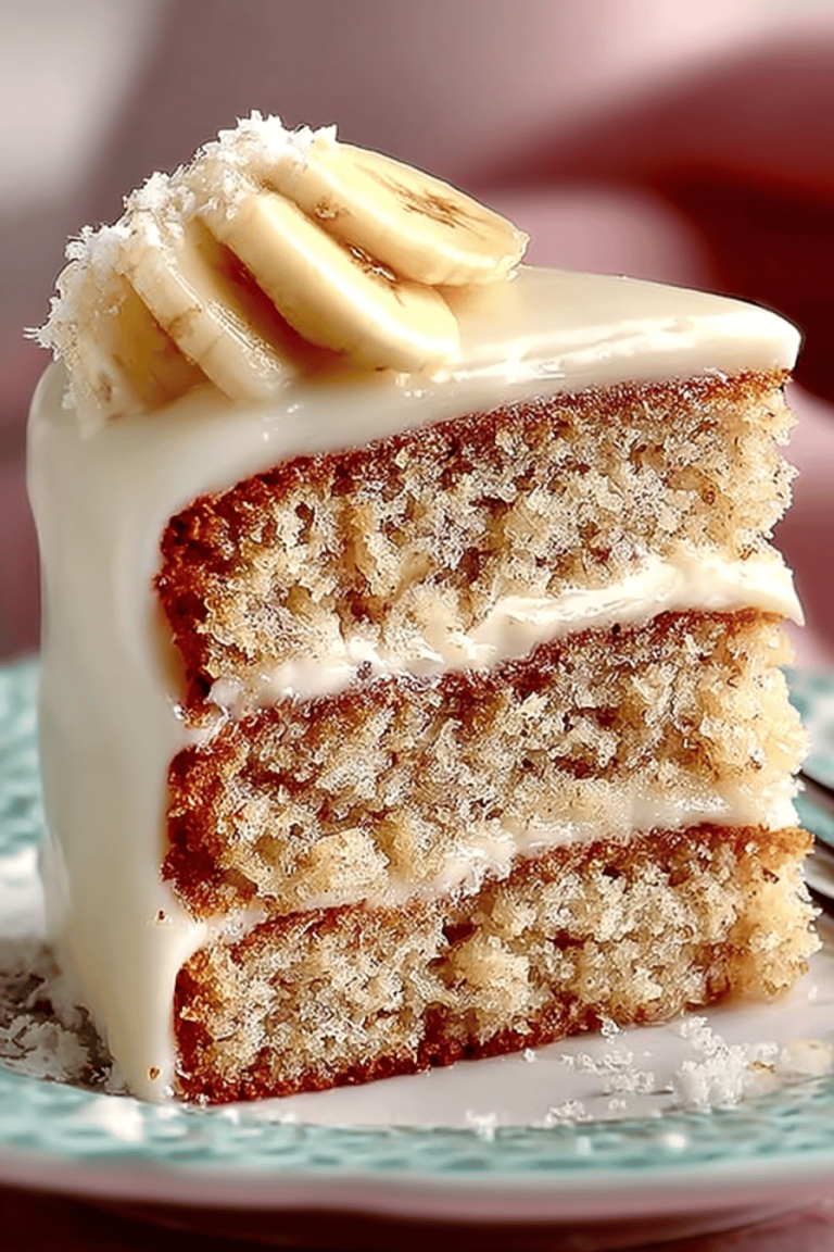 Banana Cake Recipe with Luscious Cream Cheese Frosting