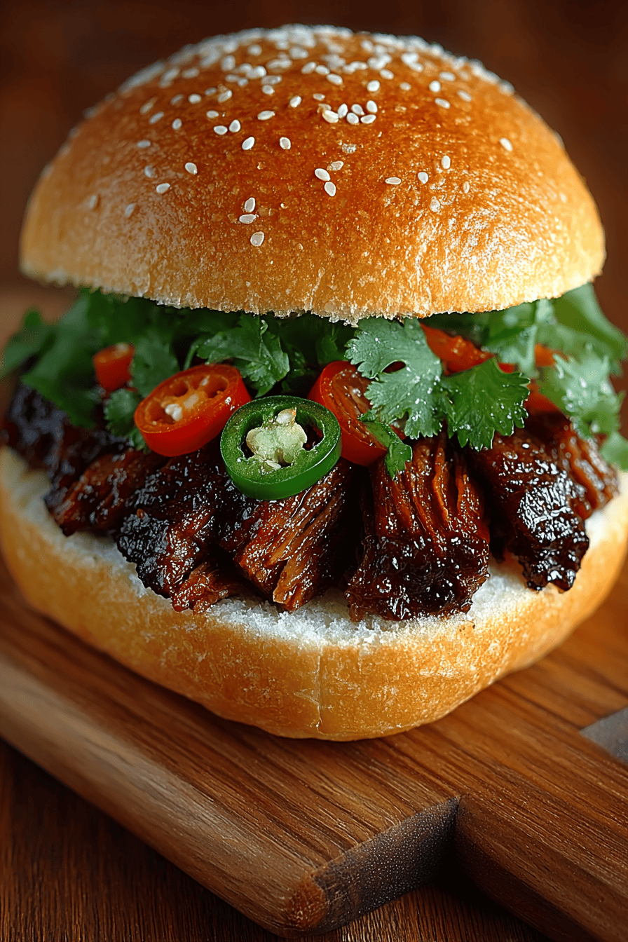 Beef Brisket Sandwich Recipe final dish beautifully presented and ready to serve