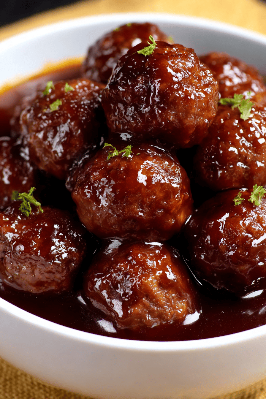 Best Crockpot Meatballs Recipe final dish beautifully presented and ready to serve
