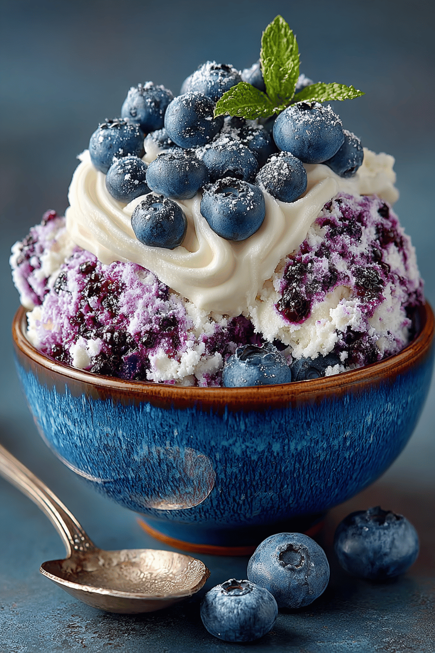 Blueberry Fluff Salad Recipe final dish beautifully presented and ready to serve