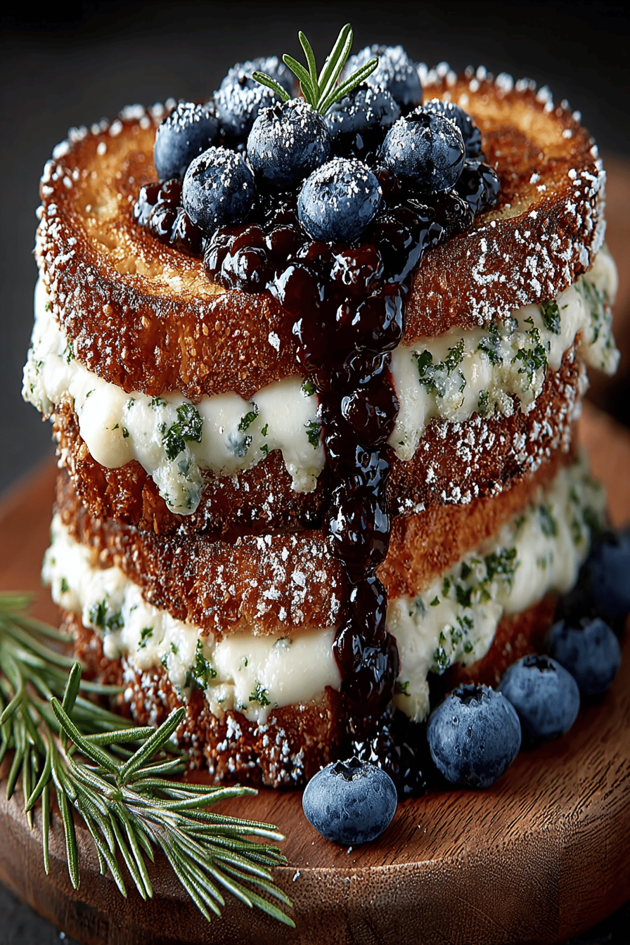 Blueberry Grilled Cheese Sandwich Recipe ingredients organized and measured on kitchen counter
