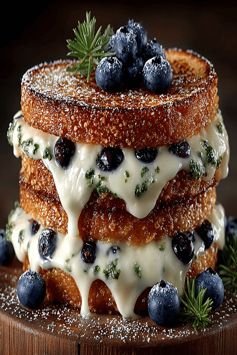 Blueberry Grilled Cheese Sandwich Recipe final dish beautifully presented and ready to serve