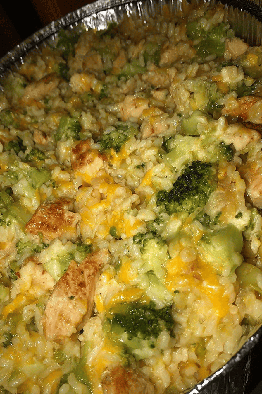 Broccoli, Rice, Cheese, and Chicken Casserole Recipe final dish beautifully presented and ready to serve