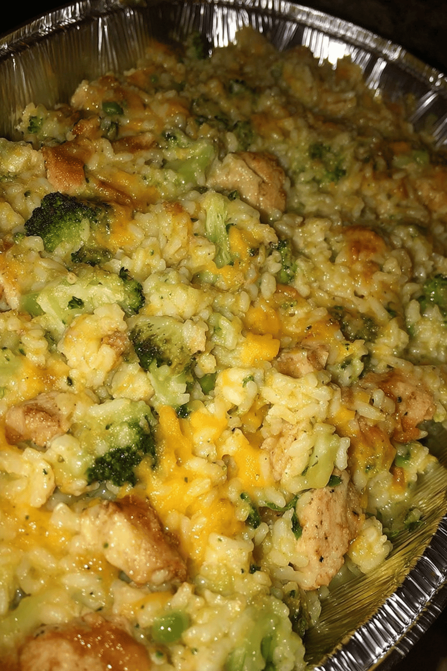 Broccoli, Rice, Cheese, and Chicken Casserole Recipe slice on plate showing perfect texture and swirl pattern