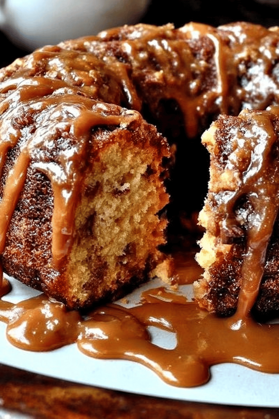 Brown Sugar Caramel Pound Cake Recipe final dish beautifully presented and ready to serve