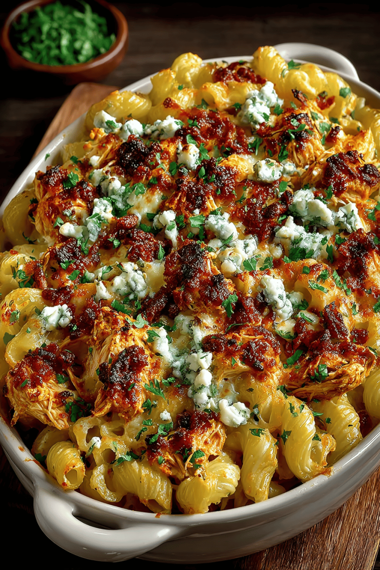 Buffalo Chicken Pasta Casserole Recipe