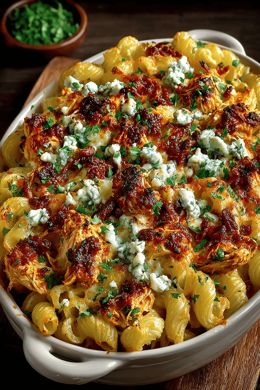 Buffalo Chicken Pasta Casserole Recipe