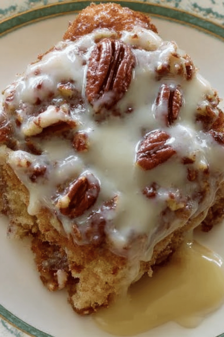 Butter Pecan Praline Poke Cake Recipe