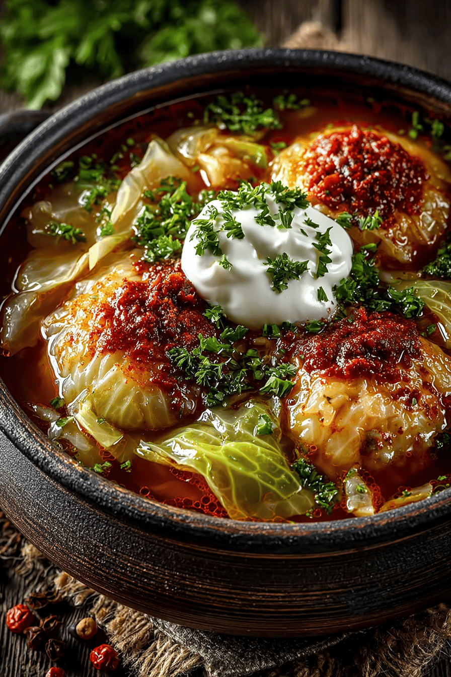 Cabbage Roll Soup Recipe final dish beautifully presented and ready to serve