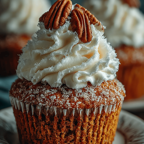 Caramel Pecan Carrot Cupcakes Recipe