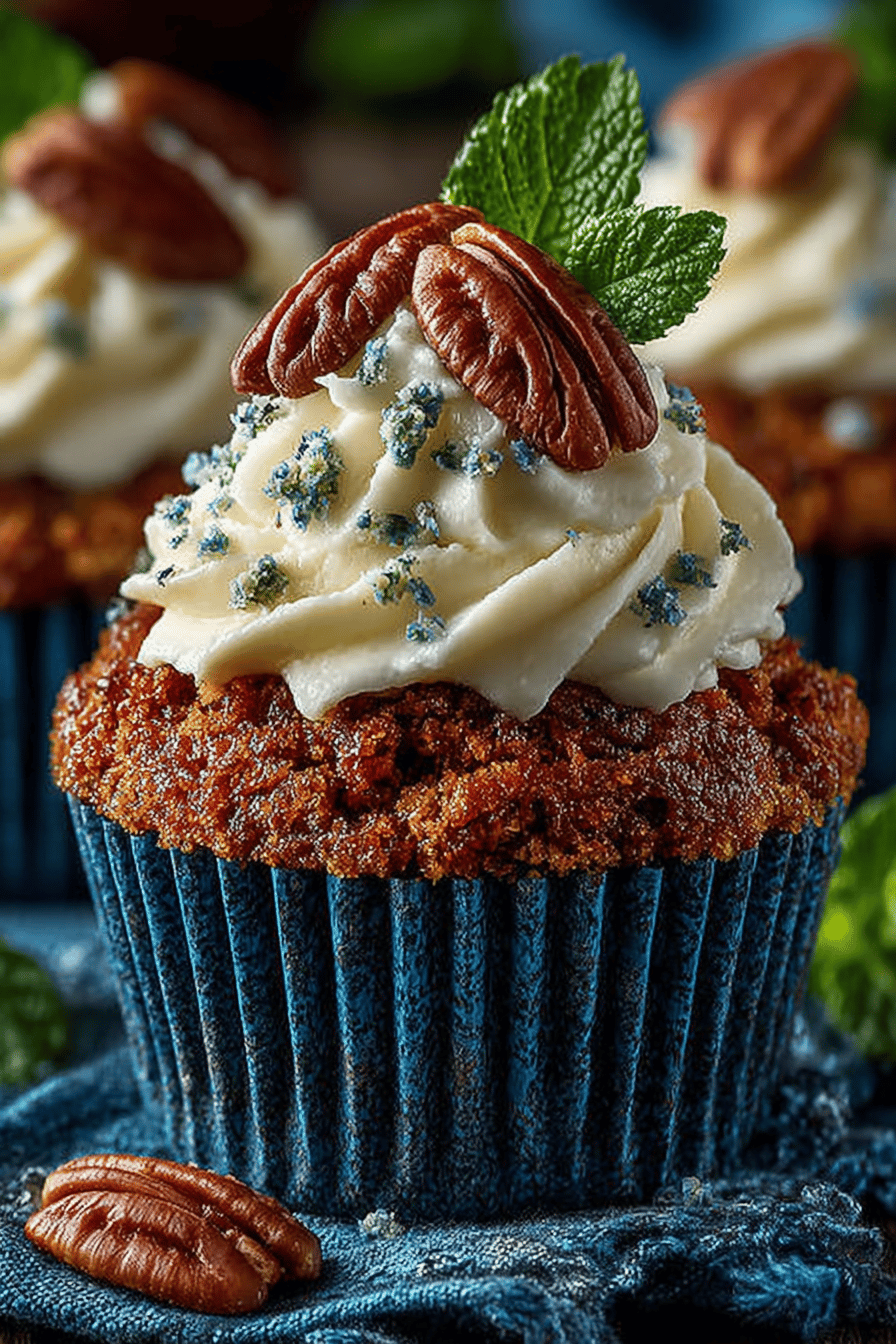 Caramel Pecan Carrot Cupcakes Recipe final dish beautifully presented and ready to serve