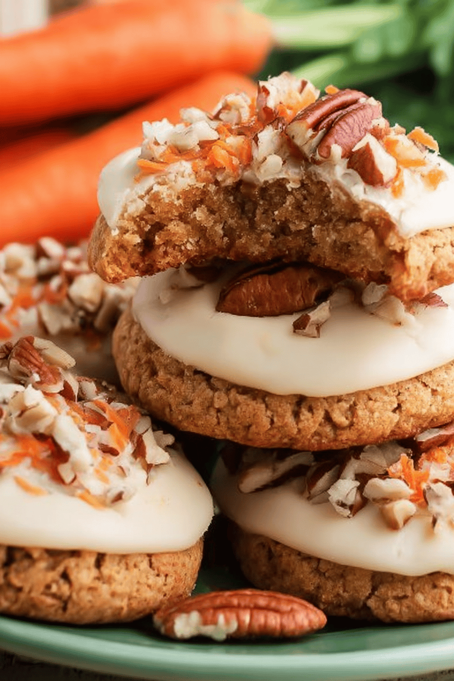 Carrot Cake Cookies Recipe from Recipes Fiber Website ingredients organized and measured on kitchen counter