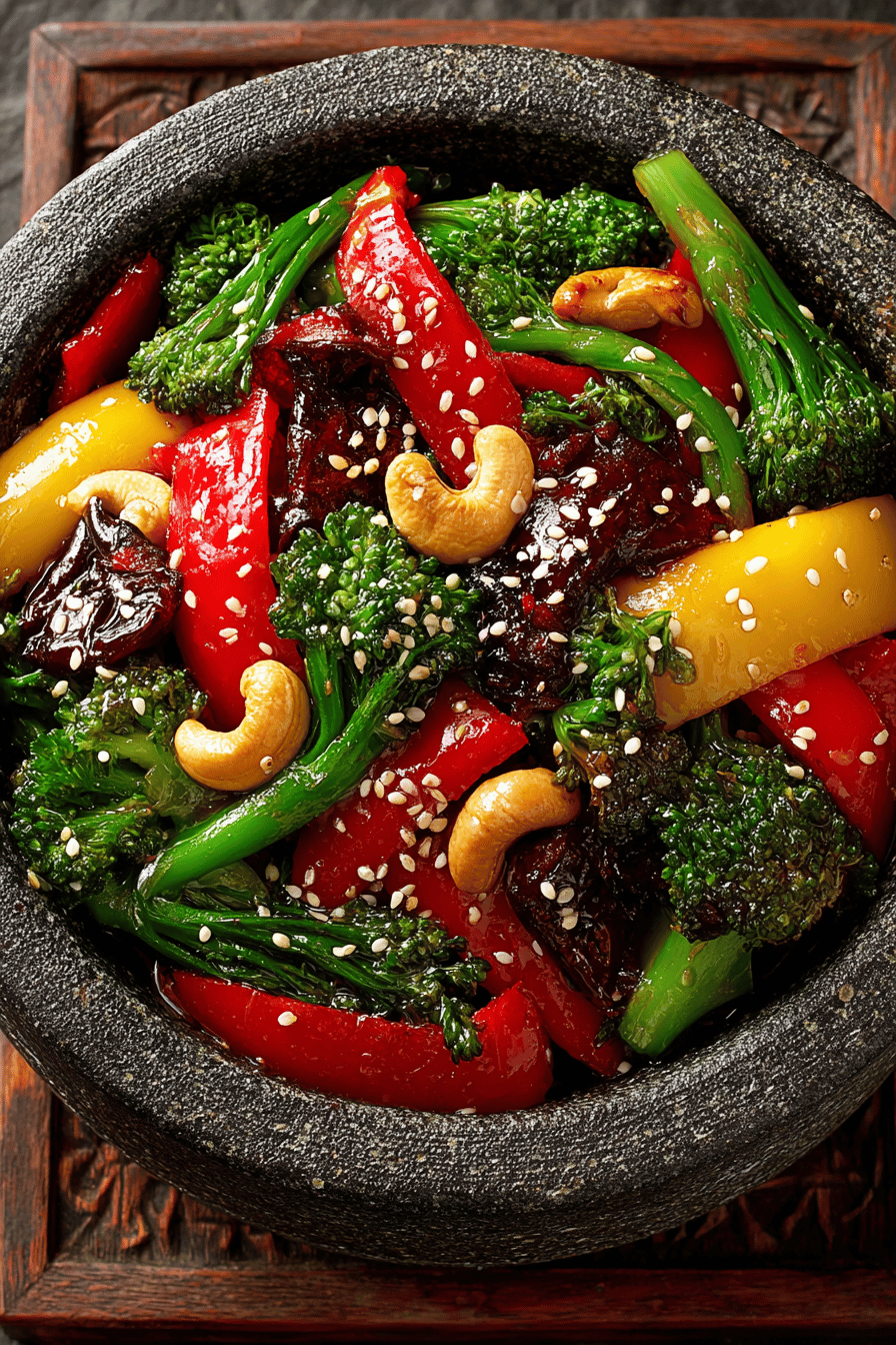 Cashew Chicken Stir Fry Recipe Instructions slice on plate showing perfect texture and swirl pattern
