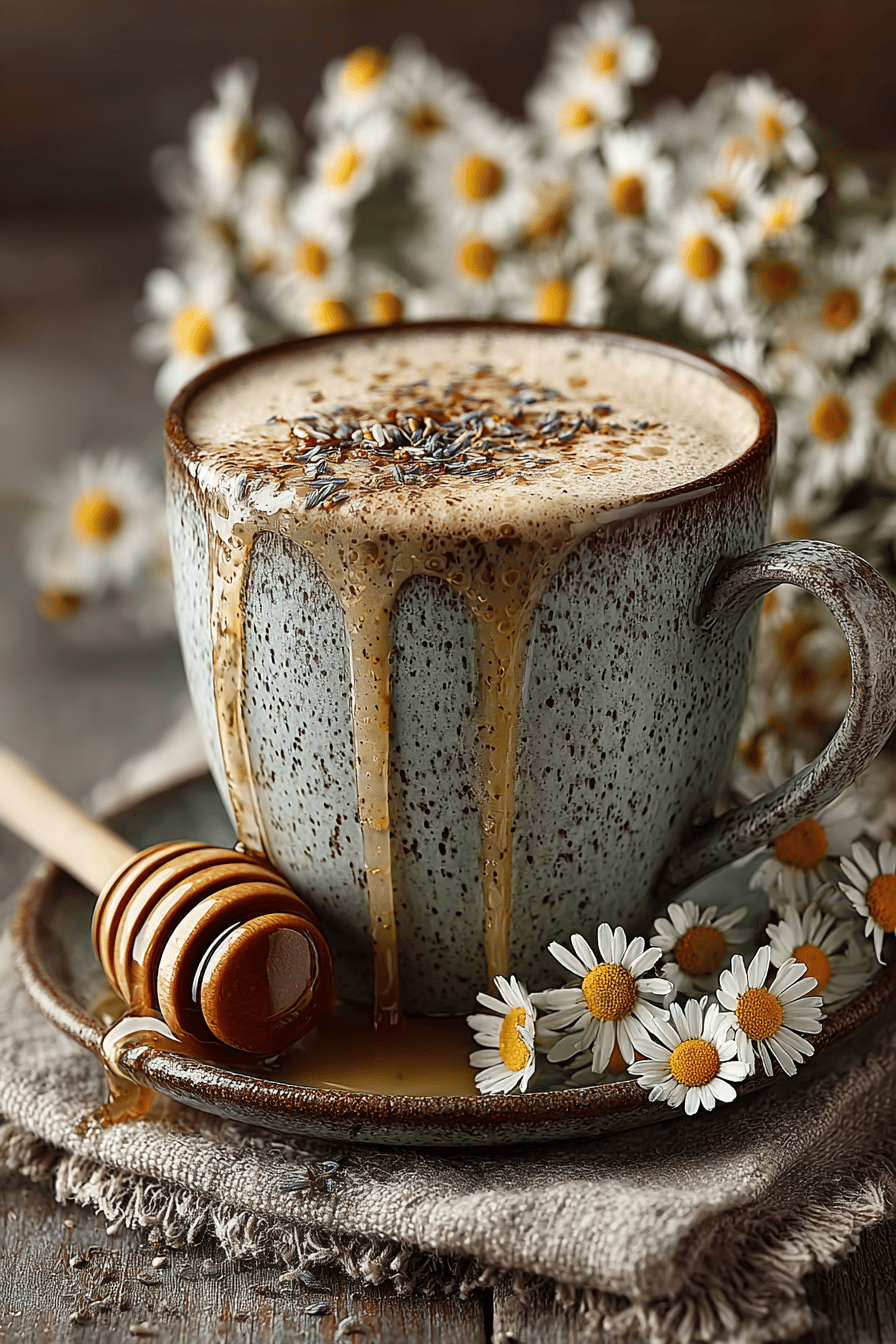 Chamomile Honey Sleepytime Latte Recipe final dish beautifully presented and ready to serve