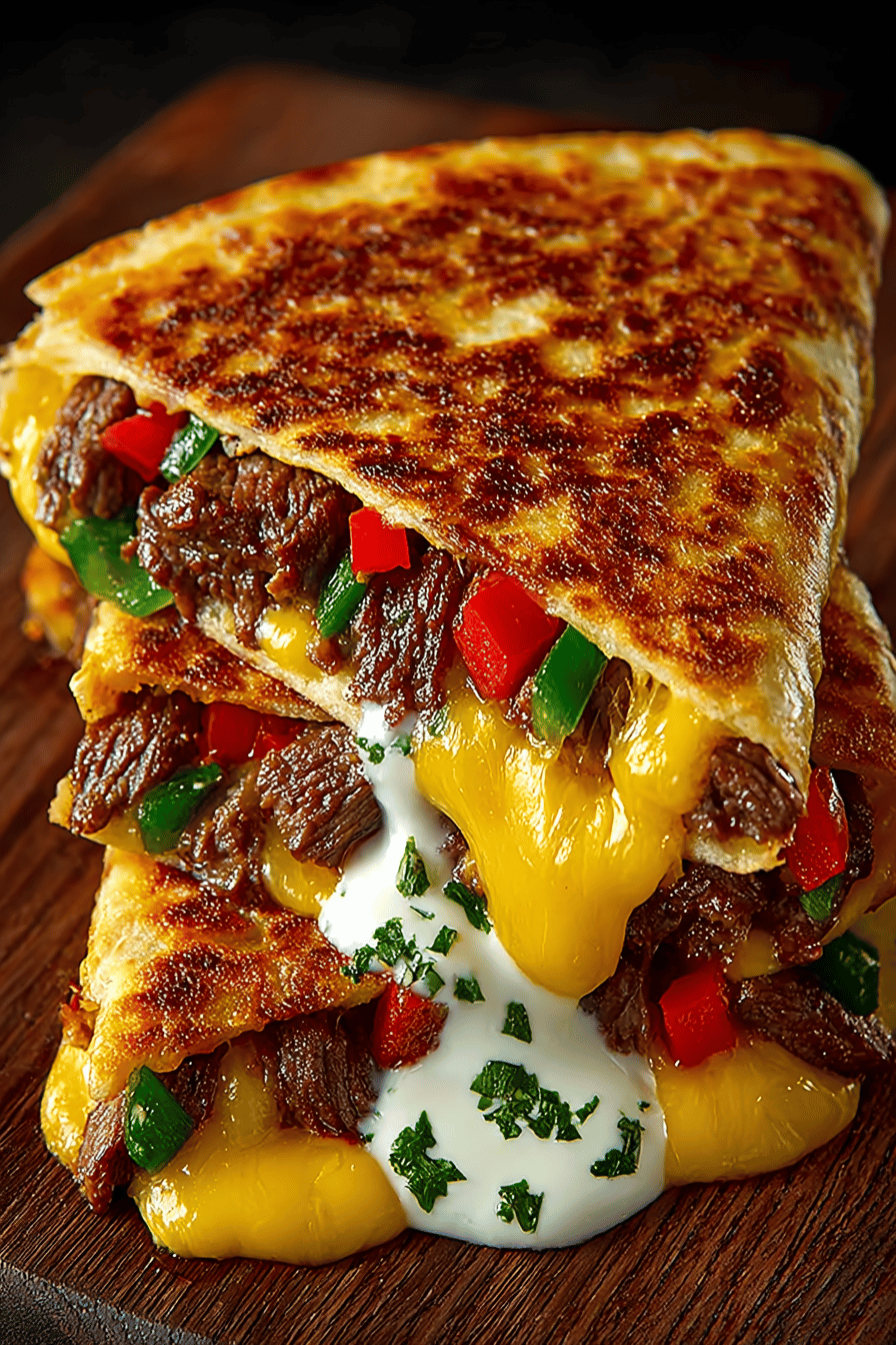 Cheese Steak Quesadillas Recipe